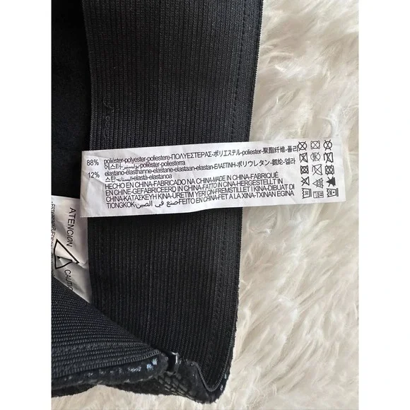 Zara Basic Women's Size XL Black Snake Print Zip Up Hem Legging Pant - Picture 10 of 13